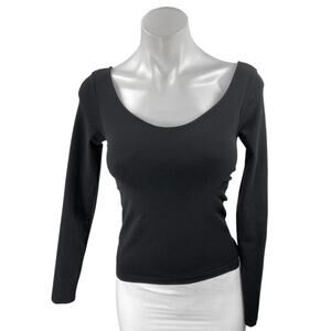 Urban Outfitters Out From Under Black Knit Long Sleeve Slim Fit Sweater Top XS/S